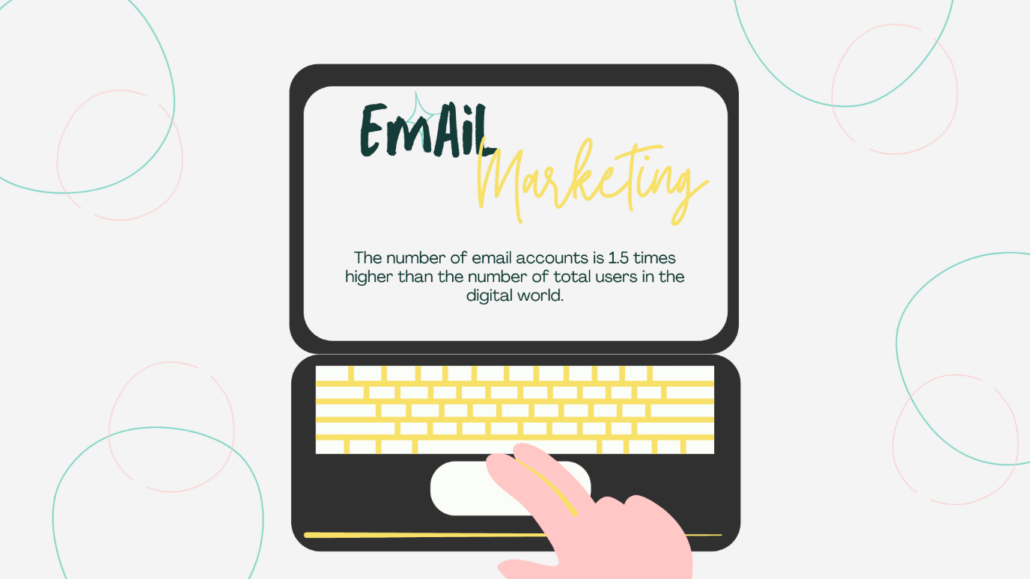 email marketing The number of email accounts is 1.5x times higher than the number of total users in the digital world.